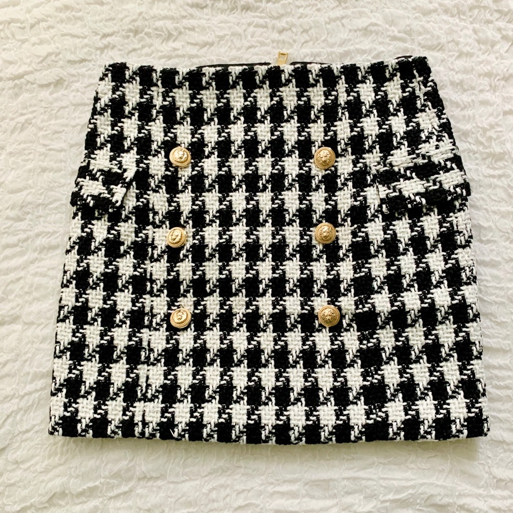 LAST1 SALE🎉💋Harper Houndstooth Skirt💋 - Picture 2 of 5